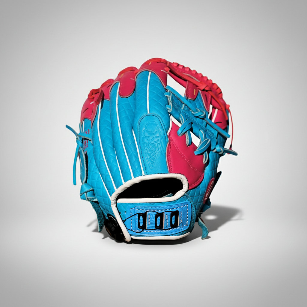 Youth Ball Glove - Ice Cream glove (Cotton Candy Blue and Pink)