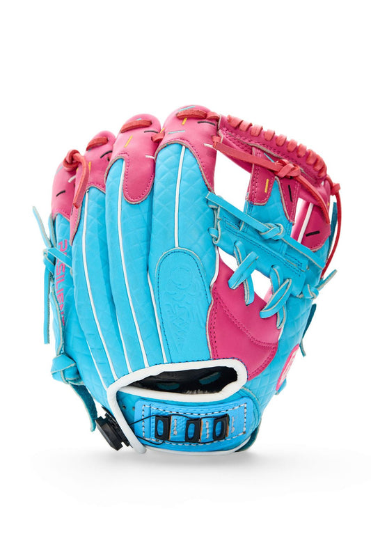 Youth Ball Glove - Ice Cream (Cotton Candy Blue and Pink) - Resilient Gloves