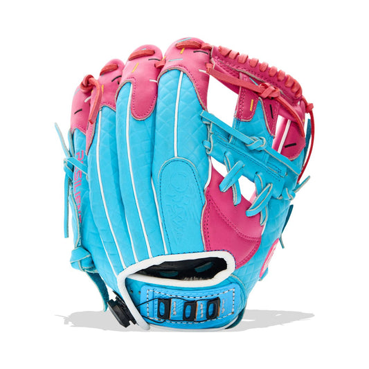 Youth Ball Glove - Ice Cream (Cotton Candy Blue and Pink) - Resilient Gloves