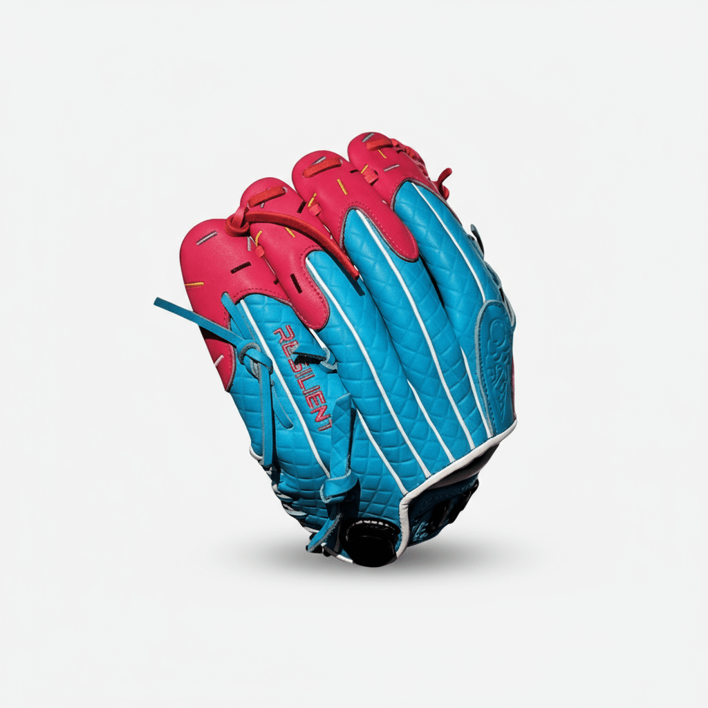 Youth Ball Glove - Ice Cream glove (Cotton Candy Blue and Pink) - Resilient SFBL