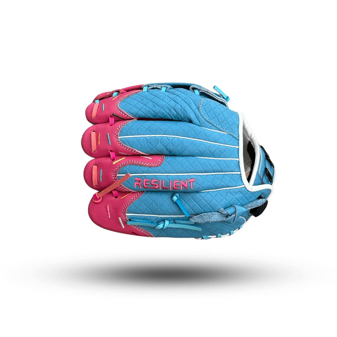 Youth Ball Glove - Ice Cream glove (Cotton Candy Blue and Pink) - Resilient SFBL