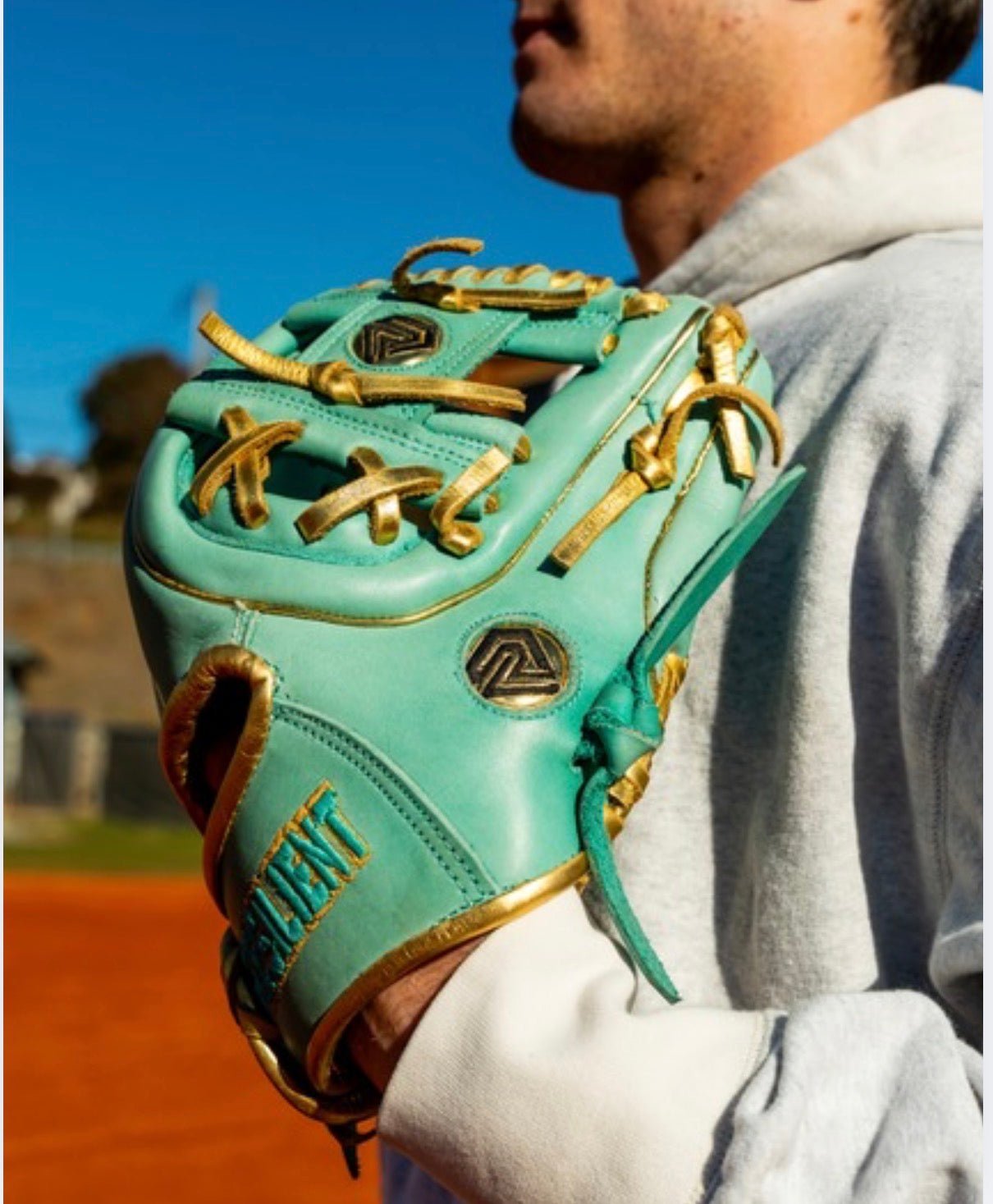 Relic MXT Series - Mint & Gold Baseball Glove - Resilient Gloves