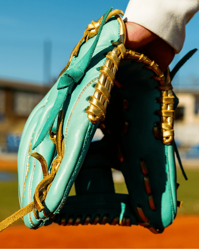 Relic MXT Series - Mint & Gold Baseball Glove - Resilient Gloves