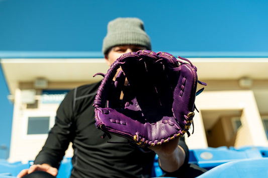 Relic MXT Series - Purple & Gold Baseball Glove - Resilient Gloves