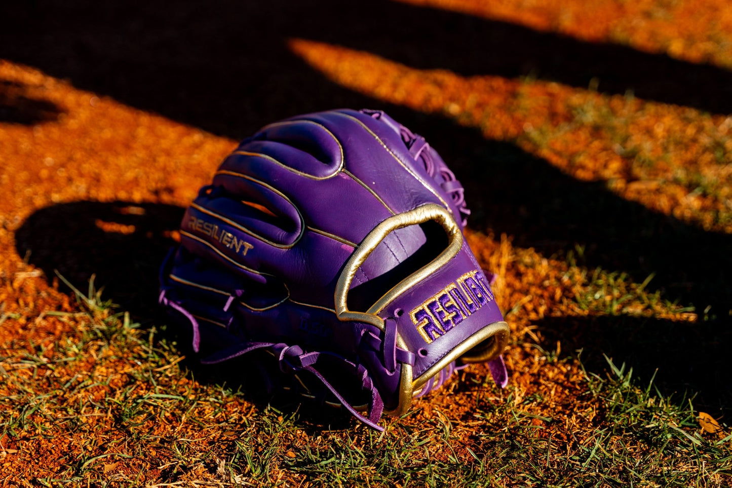 Relic MXT Series - Purple & Gold Baseball Glove - Resilient Gloves