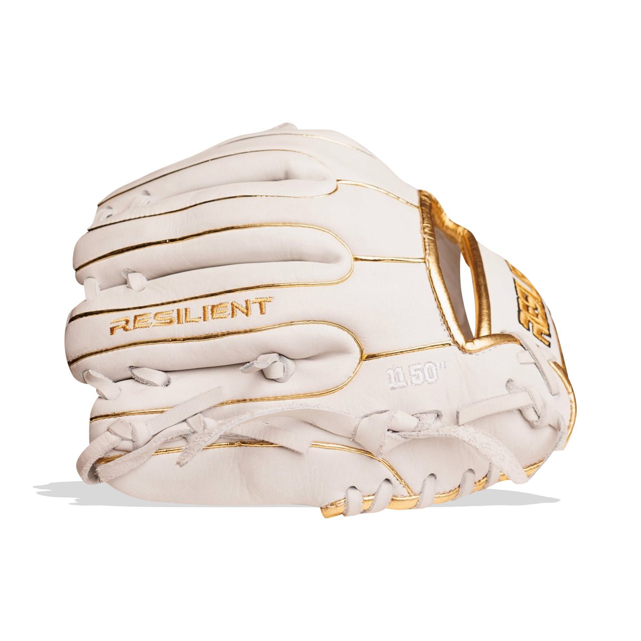 Relic MXT Series - White & Gold Baseball Glove - Resilient Gloves