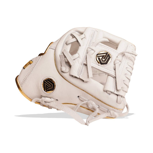 Relic MXT Series - White & Gold Baseball Glove - Resilient Gloves