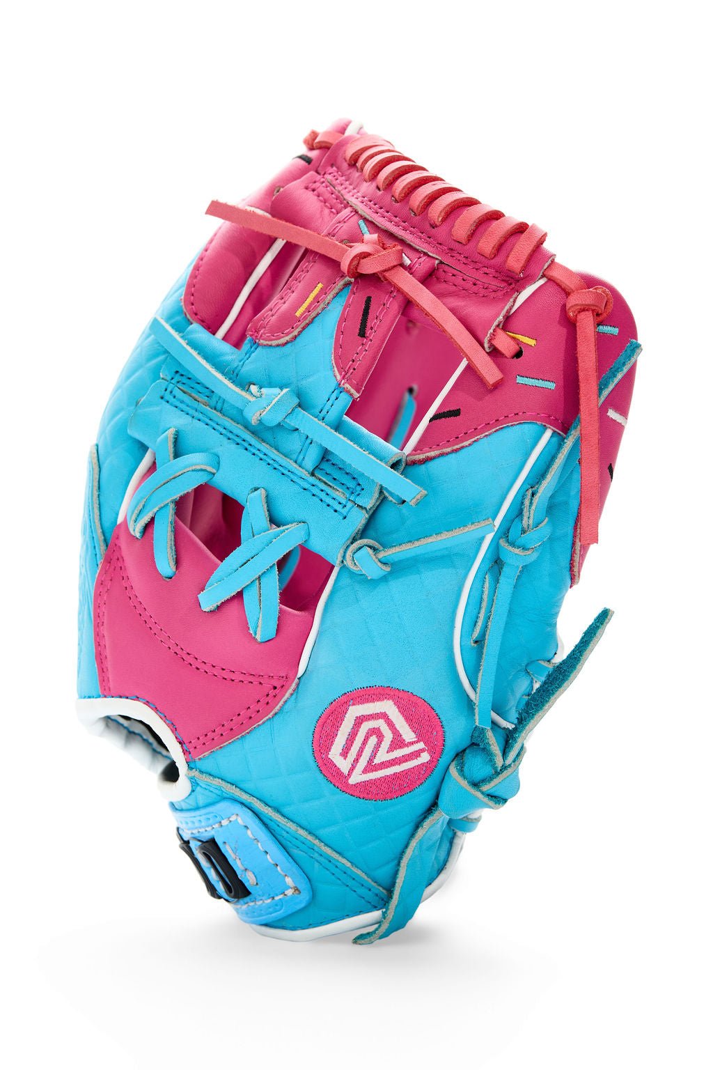 Youth Ball Glove - Ice Cream (Cotton Candy Blue and Pink) - Resilient Gloves