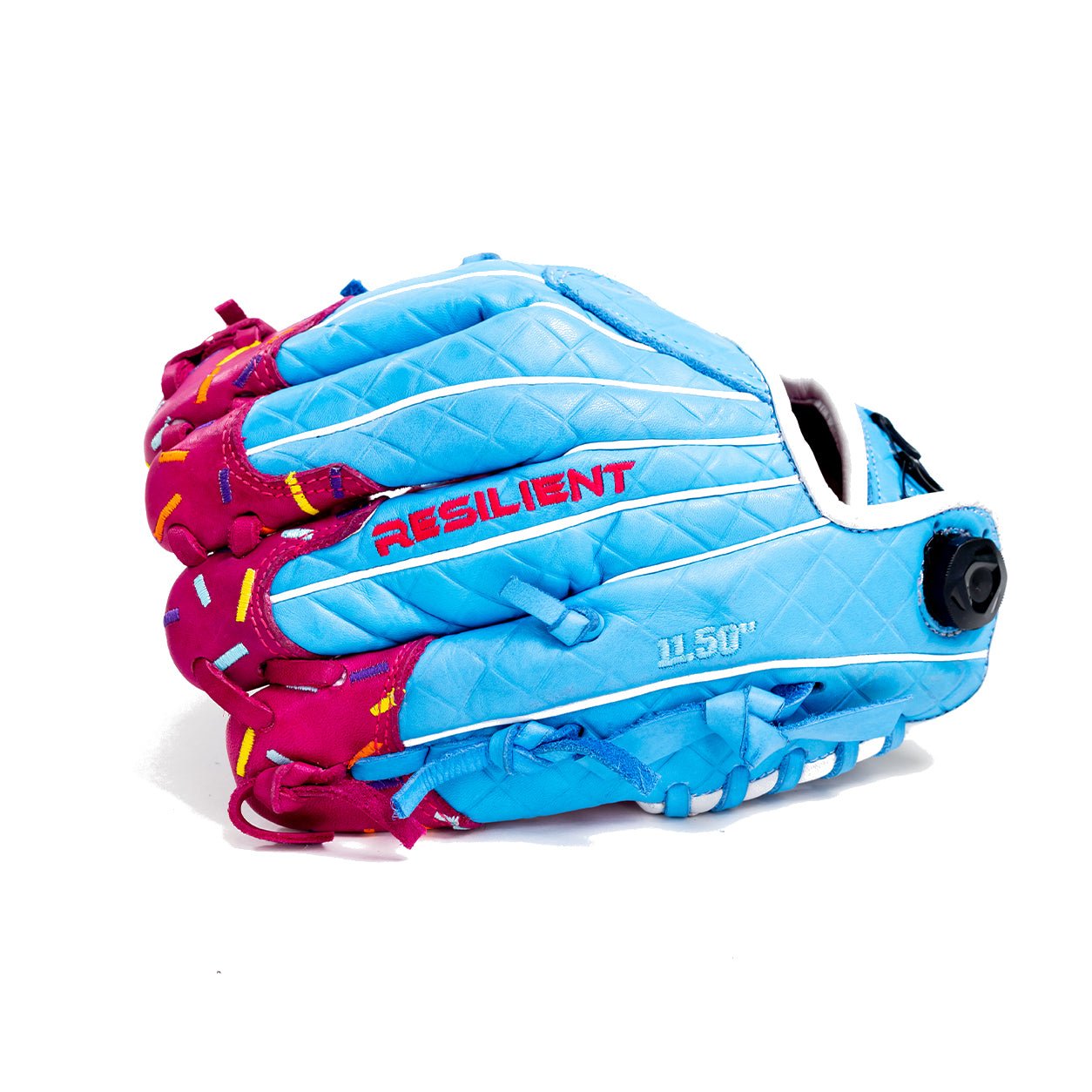 Youth Ball Glove - Ice Cream (Cotton Candy Blue and Pink) - Resilient Gloves