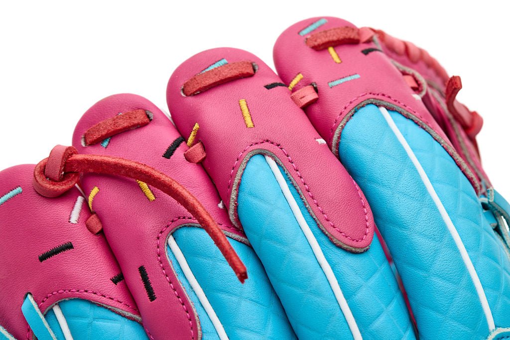 Youth Ball Glove - Ice Cream (Cotton Candy Blue and Pink) - Resilient Gloves