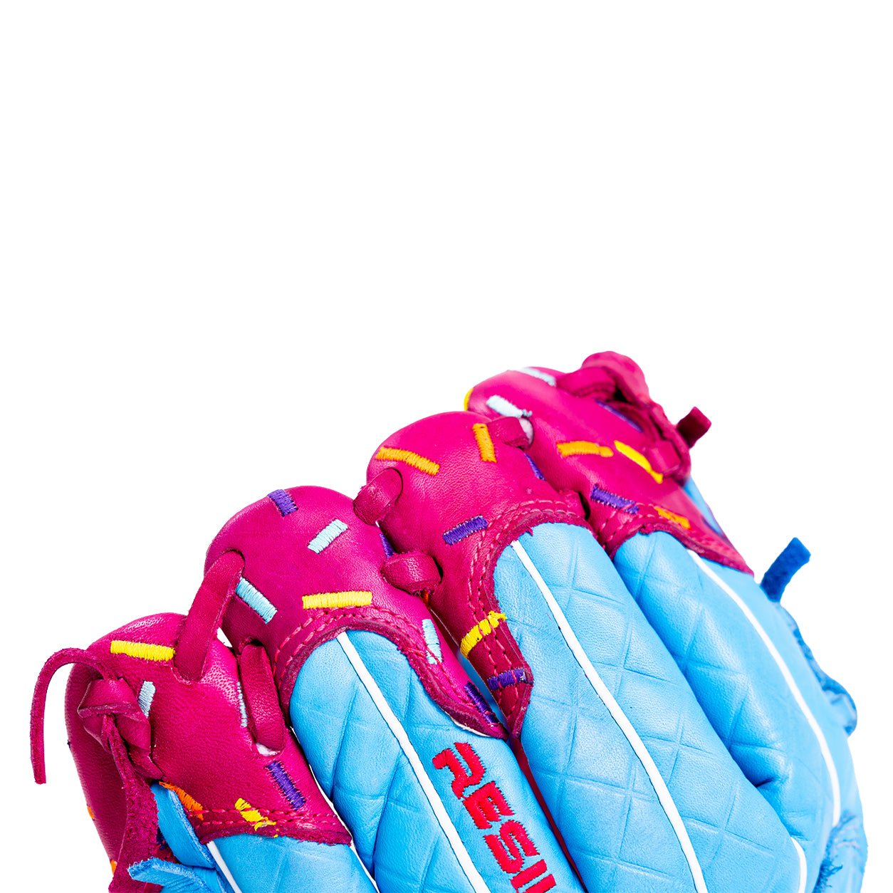 Youth Ball Glove - Ice Cream (Cotton Candy Blue and Pink) - Resilient Gloves