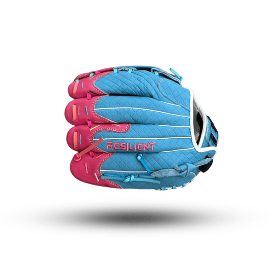 Youth Ball Glove - Ice Cream glove (Cotton Candy Blue and Pink) - Resilient SFBL