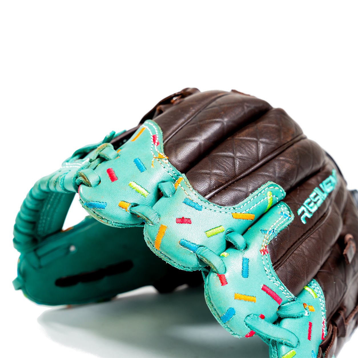 Youth Ball Glove - Ice Cream glove (Mint with Sprinkles) - Resilient Gloves